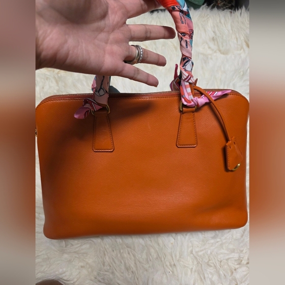 Prada Orange Leather Women's Hand Bag - Picture 10 of 16